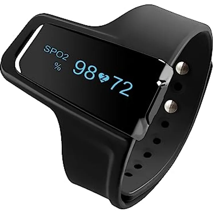 Pulox Checkme O2 - Smartes Handgelenk Pulsoximeter mit Ringsensor und App für iOS und Android