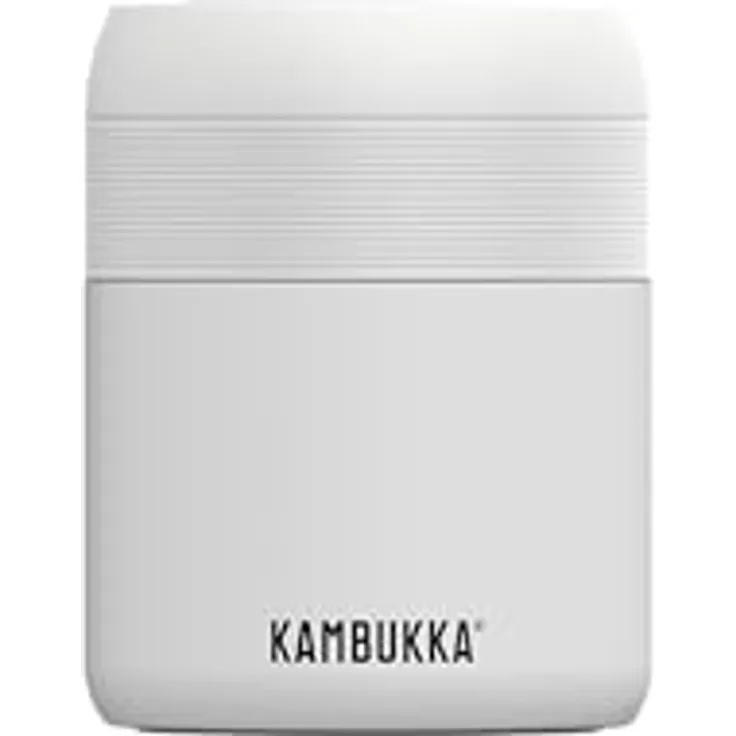 Kambukka Bora, Lunchbox aus 18/8-Edelstahl, 600 ml, auslaufsicher, weiß, BPA-frei, spülmaschinenfest, bis zu 9 Stunden heiß