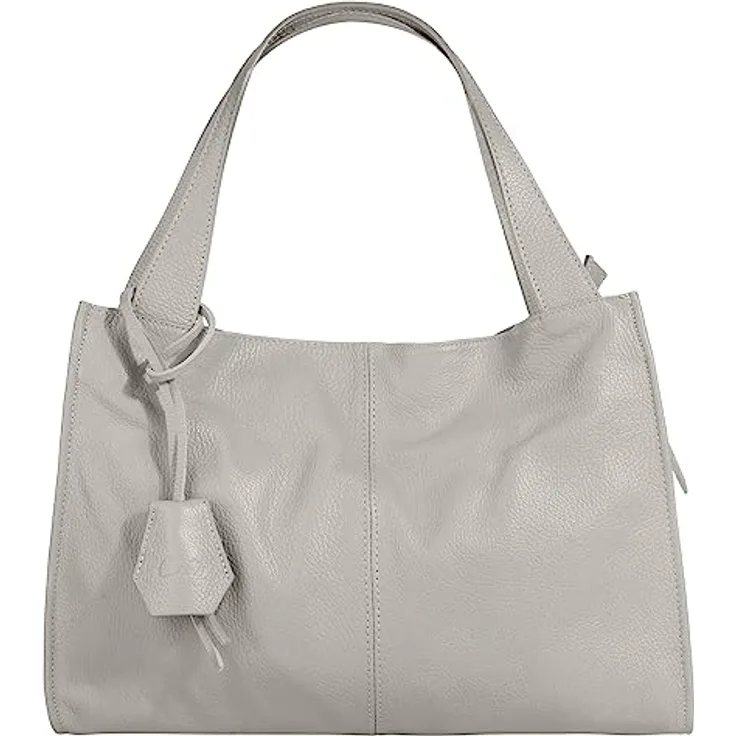 Cluty Shopper, echt Leder, Made in Italy, geräumiges Hauptfach, Smartphonefach, Schwarz