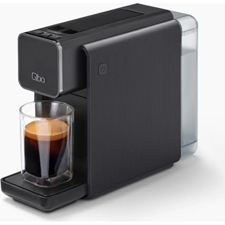 Tchibo Qbo ONE Premium Kapselmaschine mit 16 Kapseln, 19 Bar PressBrew, Espresso, Caffè Crema & Grande, Soft Black – Bild 1
