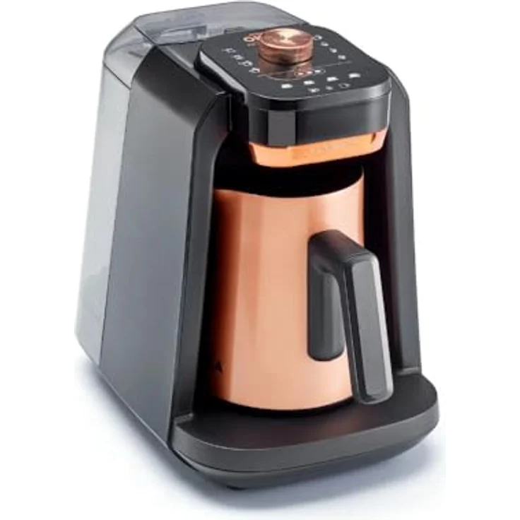 Arzum OKKA Rich Pro Plus, Kaffeezubereiter mit Milchfunktion und Wassertank, Kupferfarbe – Bild 2