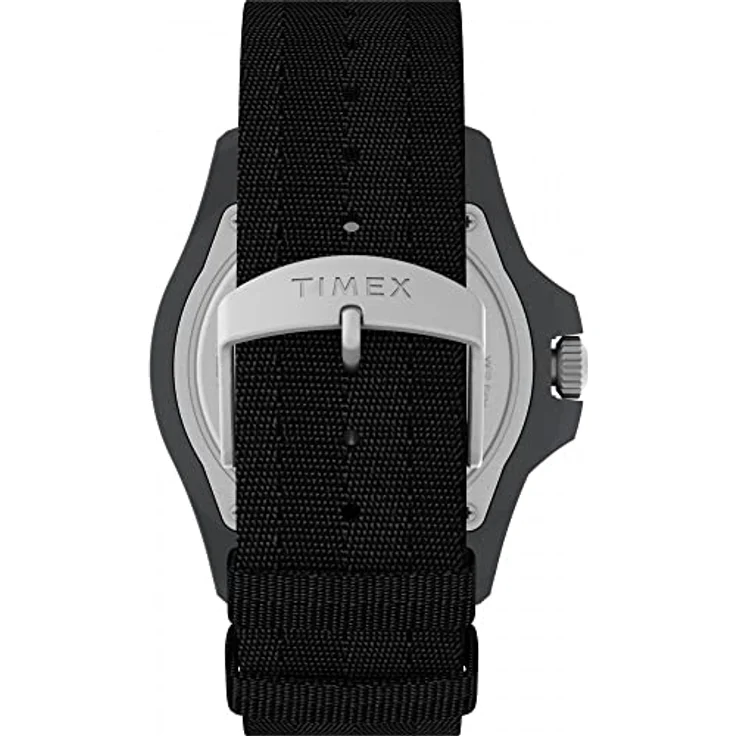 Timex Watch TW2V40500, Sportliche und klassische Uhr mit Kalenderfunktion, Schwarz Textil Band, Grau – Bild 4