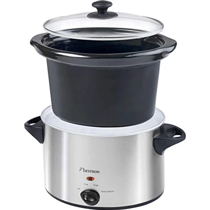 Bestron Dampfgarer, Mit Keramikpfanne und Glasdeckel, 3,5 Liter, 180 Watt, Edelstahl – Bild 4