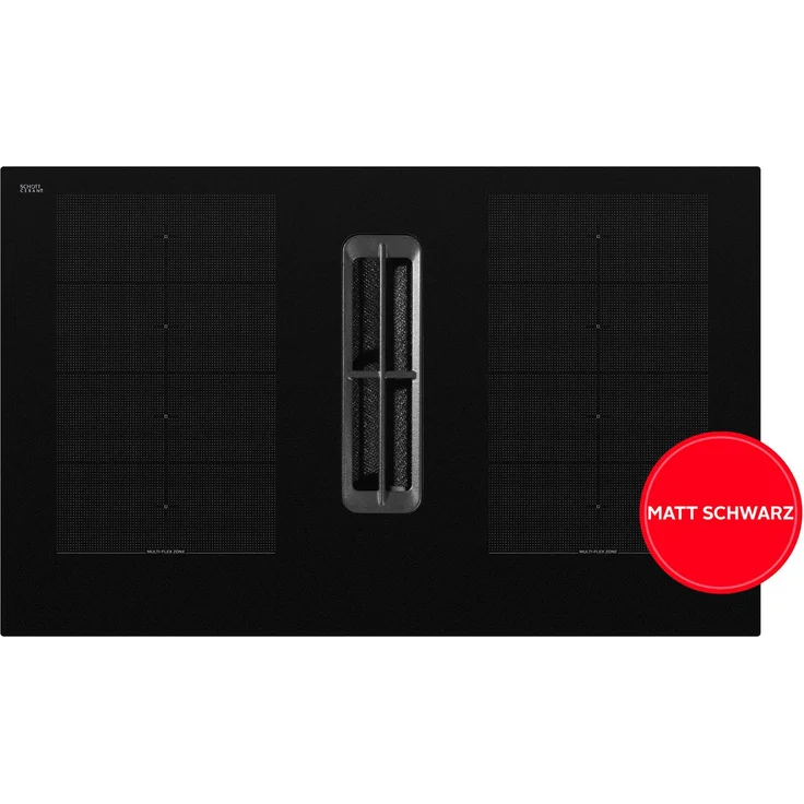 Hanseatic Kochfeld mit Dunstabzug HDI4B9074SBMB, 4 Kochzonen, schwarze matte Glaskeramik, Booster- und Brückenfunktion, Energieeffizienzklasse A++