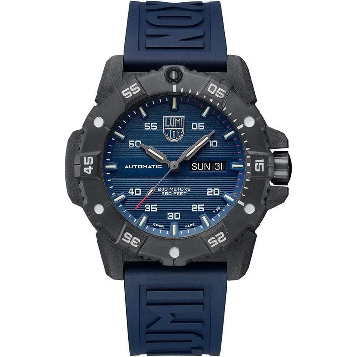 Luminox Automatikuhr Luminox XS.3863 Herrenuhr Master Carbon Seal Automatik 45mm 20ATM, Blaues Zifferblatt und Kautschukarmband – Bild 1