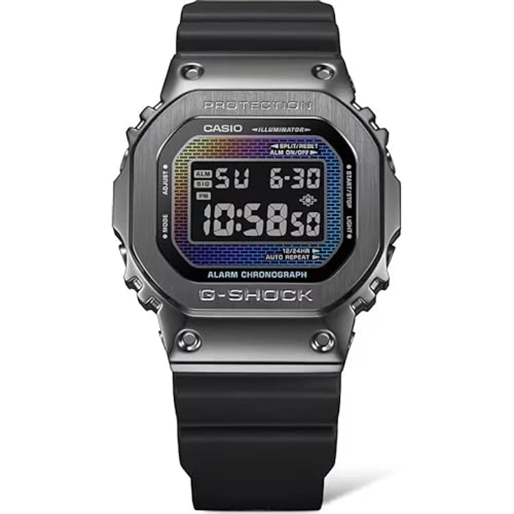 Casio GM-5600BRW-1ER G-SHOCK Digitaluhr mit Stoppuhr, Alarm und 20 bar Wasserdichtheit, Schwarz/Grau – Bild 5