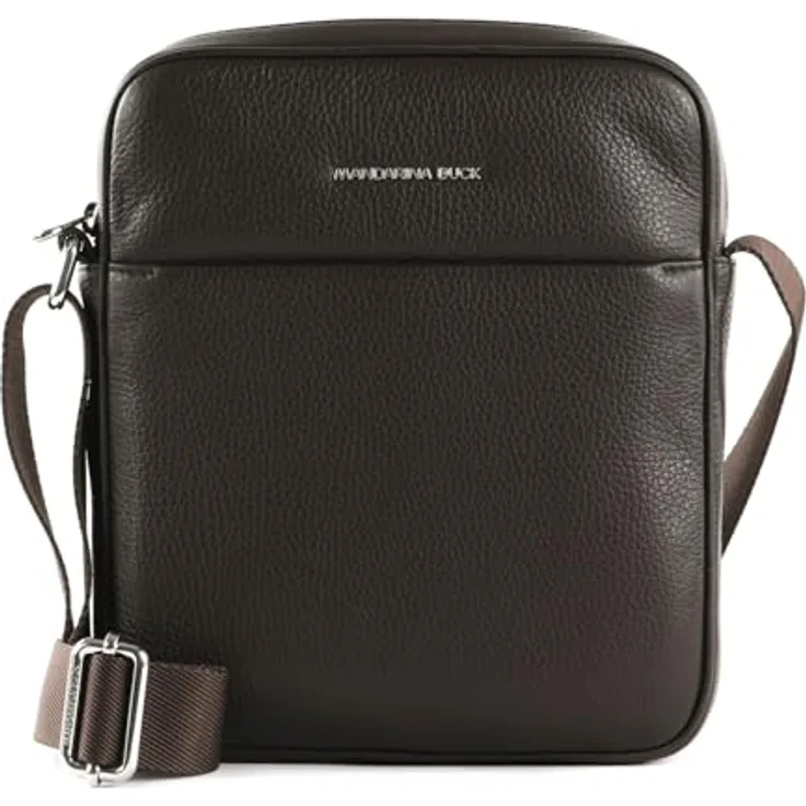 Mandarina Duck Beuteltasche Mellow Urban MWM02, genarbtes Kalbsleder, braun, 22 x 6 x 25 cm, Herren