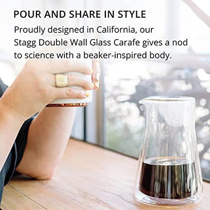 Fellow Doppelwandige Kaffeekanne mit mundgeblasenem Borosilikatglas (Tropfer [X] oder [XF] für das perfekte Kaffee/Wasser-Verhältnis) 24 Unzen Glas – Bild 2