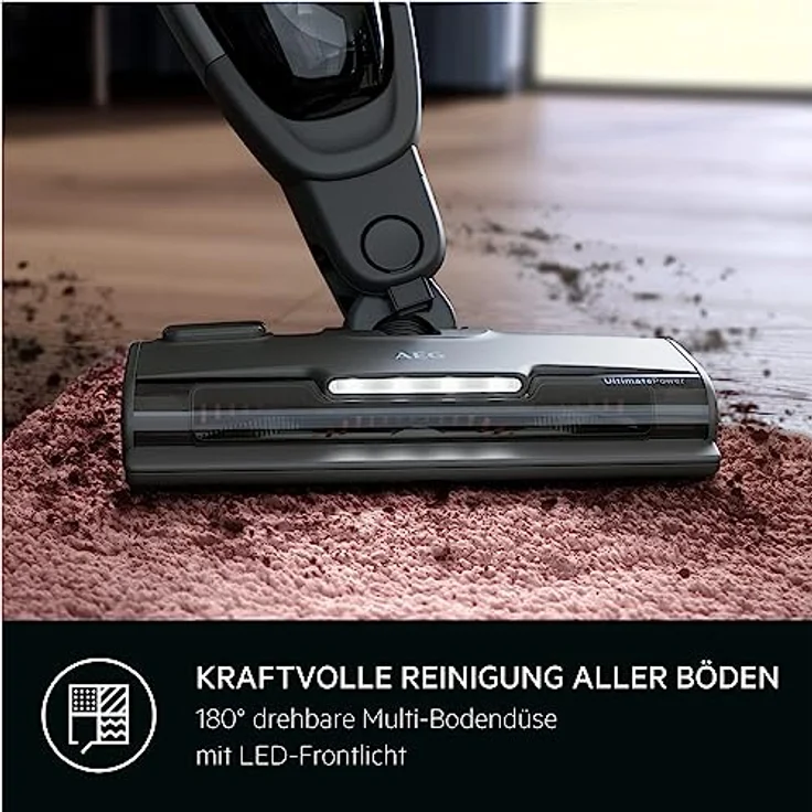 AEG CLEAN 6000 AS62A252XN Akku Staubsauger kabellos/stielstaubsauger beutellos/leise/handstaubsauger akku / 55 min Laufzeit/Hartboden / 2in1 / Tierhaare/Hund/Katze/Teppich/Auto/braun – Bild 5