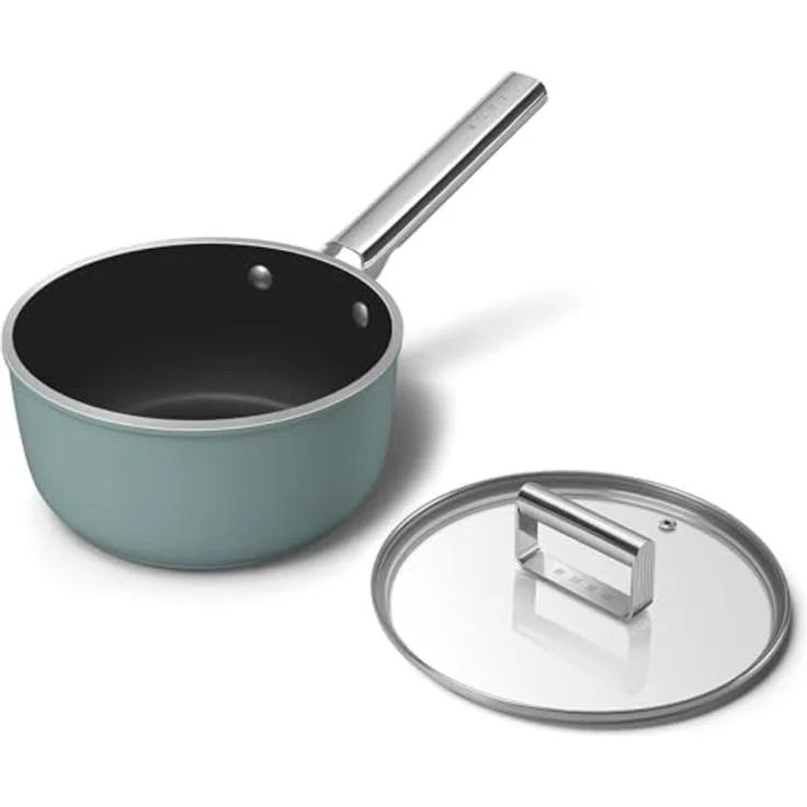 Smeg SPF2012EGM Kochtopf, 20 cm, Keramik mit Edelstahlgriff, ofenfest bis 250 °C, smaragdgrün – Bild 8