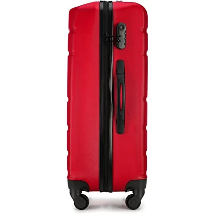 WITTCHEN Mittlerer Koffer Trolley Koffer Reisekoffer aus ABS Hartschalen Trolley 4 Rollen Kombinationsschloss Rot 56-3A-652-35 – Bild 3