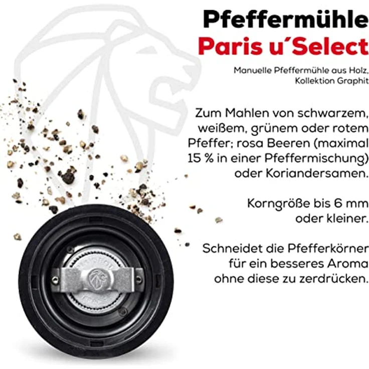 Peugeot Paris Pfeffermühle Holz Graphit U-Select – Bild 4