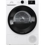 Gorenje DNE92/GN Wärmepumpentrockner, 9kg Kapazität, 16 Programme, Auto Drain, Made in EU, Nature Dry, Fast 89min, Twin Air, Sportprogramm, Daunenprogramm, Kindersicherung, weiß