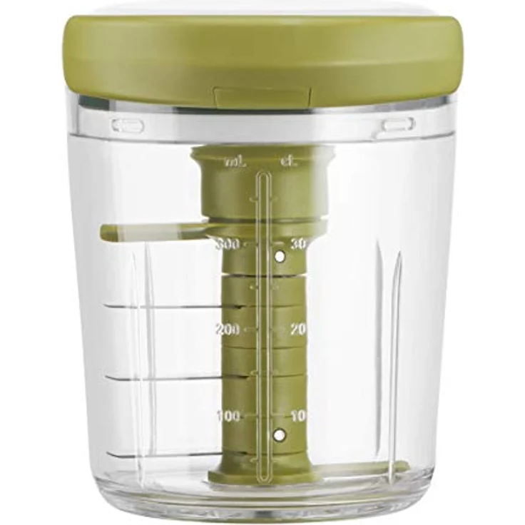 Jamie Oliver by Tefal K16441 Jamie Oliver Chop & Shaker | ohne Strom | Fassungsvermögen: 450 ml | Multizerkleinerer | Universalzerkleinerer für Gemüse, Obst, Zwiebeln, Nüsse, Knoblauch | weiß/grün – Bild 2