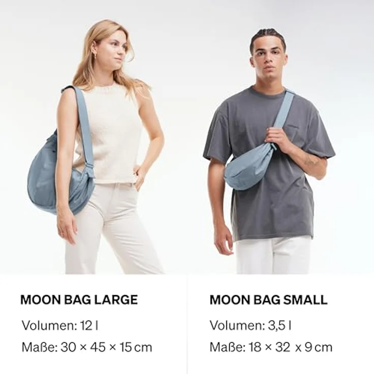 Got Bag Moon Bag Umhängetasche, 45 cm, blau, 100% Polyester – Bild 6
