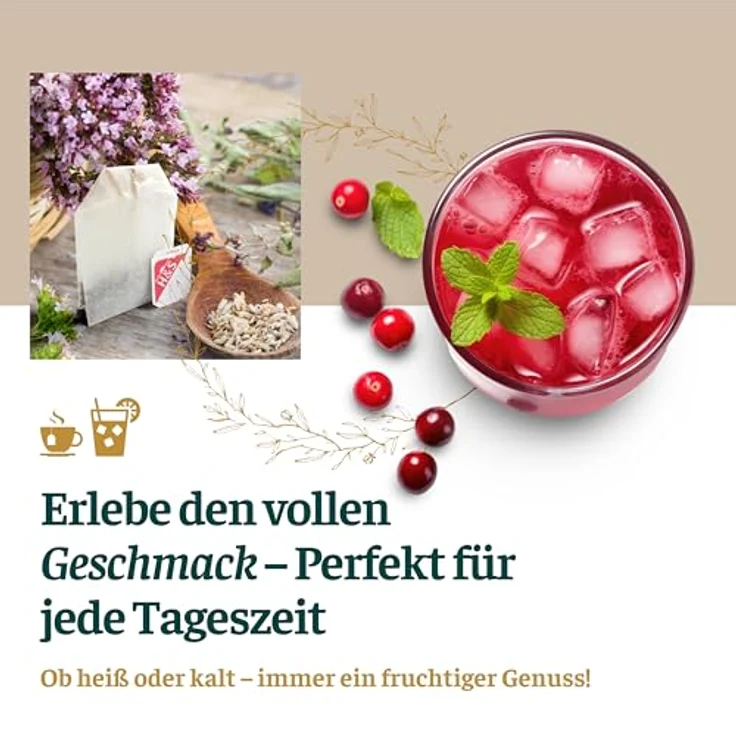 H&S Holunder-Tee mit Vitamin C und Zink, Filterbeutel 20x2,5 g, natürliches Aroma – Bild 3