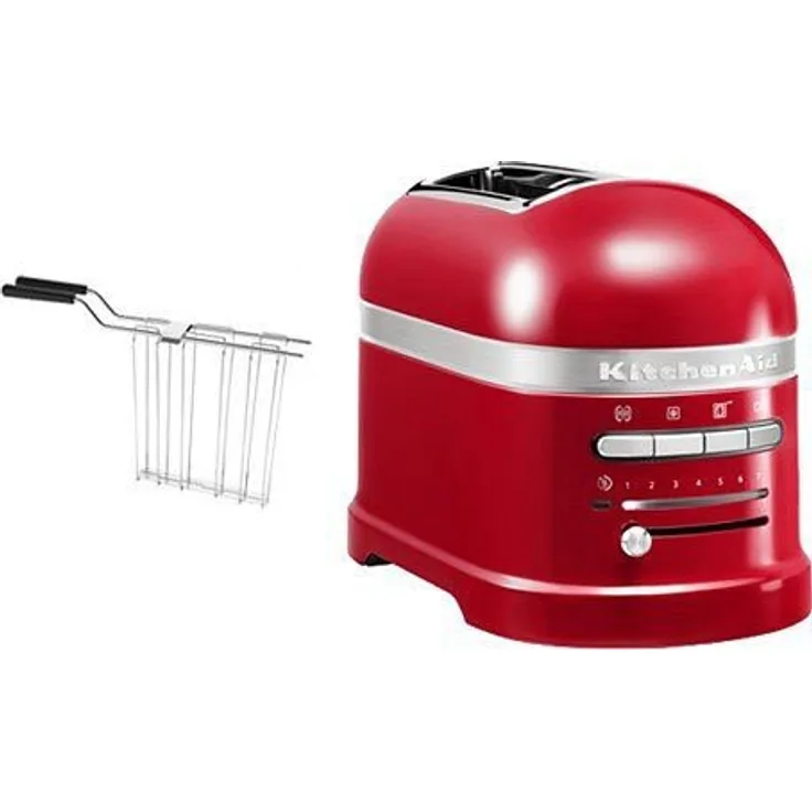 KitchenAid Toaster Artisan 5KMT2204EER, 1250 W, 2 Schlitze für 2 Scheiben, Empire Rot, mit Sandwichzange