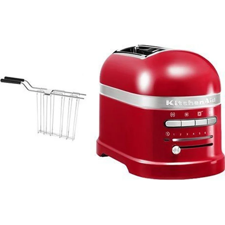 KitchenAid Toaster Artisan 5KMT2204EER, 1250 W, 2 Schlitze für 2 Scheiben, Empire Rot, mit Sandwichzange