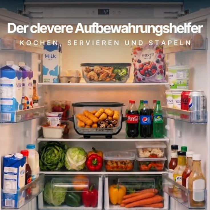 Seeger ClearFry Heißluftfritteuse, 1500 W, 2,5L + 4,5L Glasbehälter, 6 automatische Programme, PFAS-frei – Bild 7