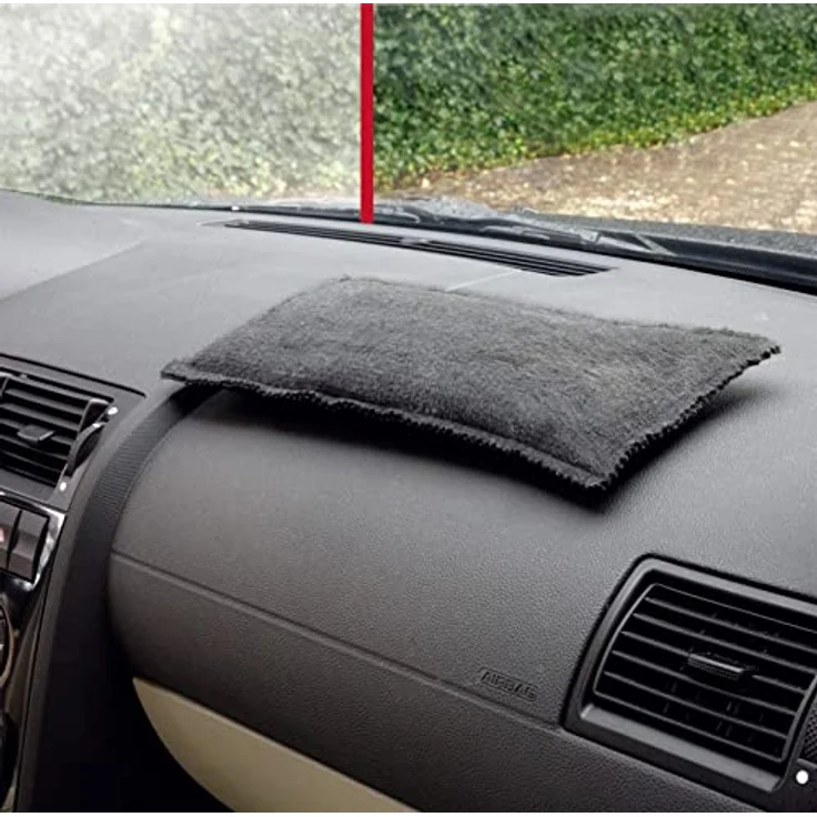 WENKO 77780100 Auto Luftentfeuchter, Luftentfeuchter, 3 Monate wirksam, Filz, 27 x 3,5 x 16 cm, grau – Bild 3