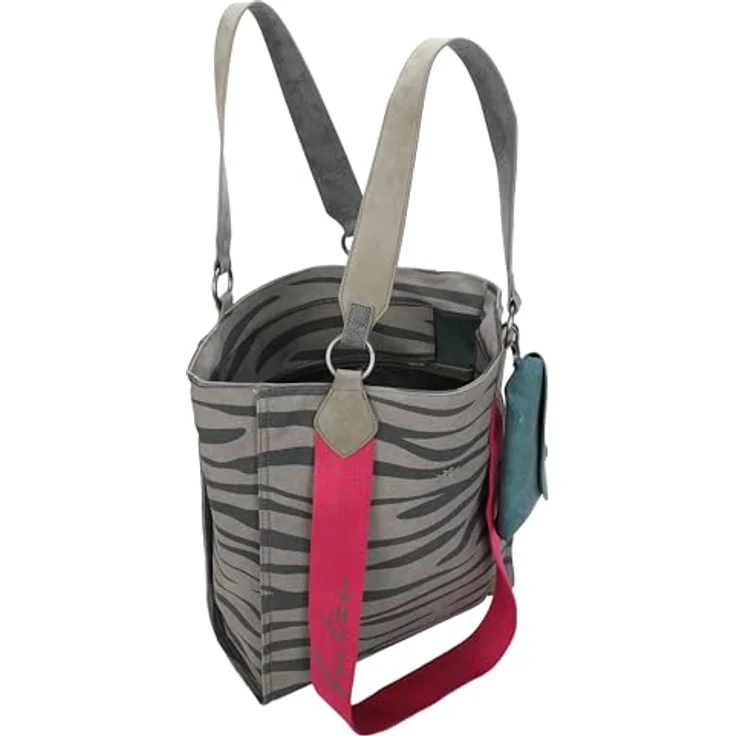 Fritzi aus Preußen Izzy02 Canvas Shopper Tasche, 32 cm x 11 cm x 38.5 cm, grau, 100% Baumwolle – Bild 8