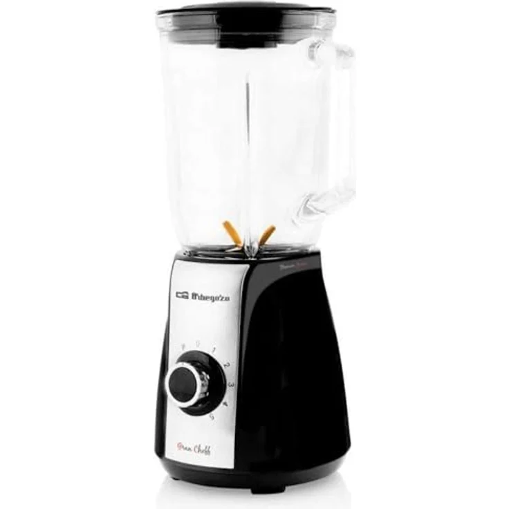 Orbegozo BV-6575 Standmixer, 600 W mit 1,5 l hitzebeständigem Glasbehälter, Titanbeschichtungsklingen und 5 Geschwindigkeitsstufen – Bild 3