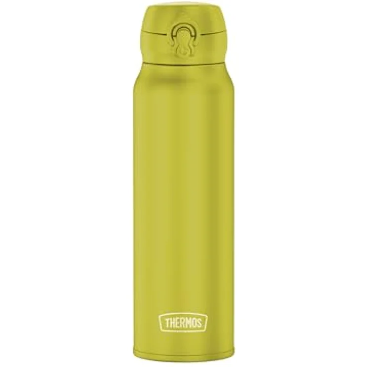 Thermos ULTRALIGHT BOTTLE 0,75l, glowing green mat, Edelstahl Thermosflasche, 10 h heiß / 24 h kalt, absolut dicht, ideal für Wasser und Tee – Bild 1