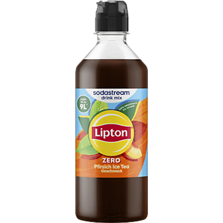 SODASTREAM 1925623490 LIPTON ICE TEA Pfirsich ZERO, 440ml Sirup für ca. 9 Liter Fertiggetränk, orangefarben
