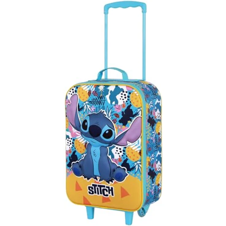 Karactermania Soft 3D Trolley Koffer, mehrfarbig, türkis, Handgepäck mit 26 l Volumen und zwei Rädern – Bild 1
