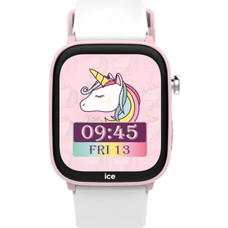 ICE-WATCH Ice smart junior 3.0 FM, Rosa geolokalisierbare verbundene Uhr für Mädchen mit Silikonarmband, 1.75 Zoll, wasserdicht bis IP68