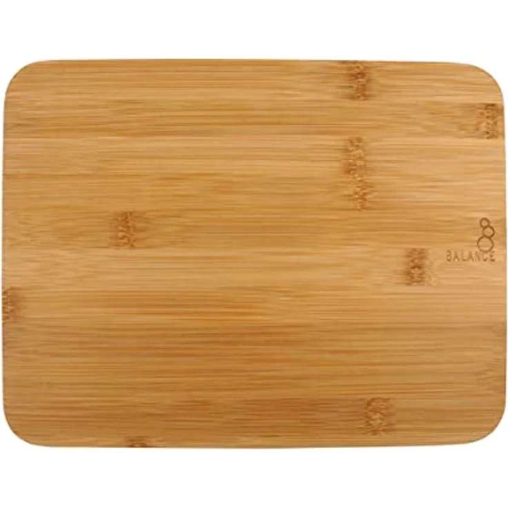Fackelmann Balance Schneidebrett Holz Bambus – Robustes Holzbrett für die Küche für Fleisch, Fisch und Gemüse – Modernes Schneidbrett mit farbigem Rand – 30 x 23 x 0,5 cm – Bild 3