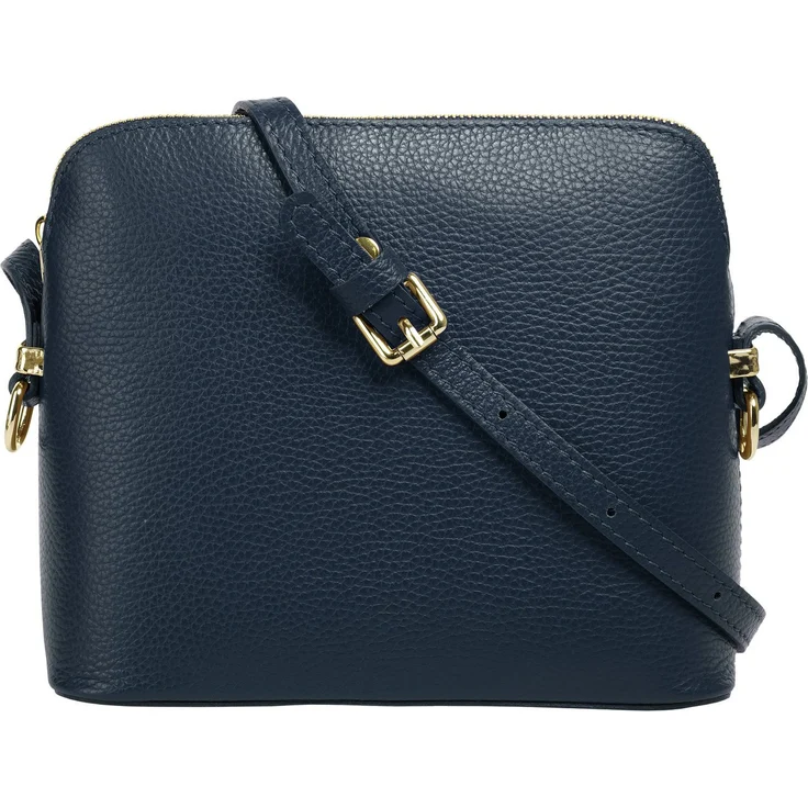 Cluty Umhängetasche, echt Leder, Made in Italy, goldene Details, quadratische Form – Bild 1