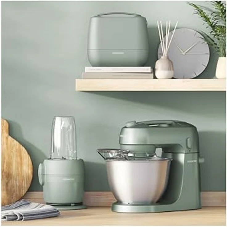 Kenwood Go, Kompakte Küchenmaschine mit 800 W Motor, 4L Edelstahl-Rührschüssel, grünes Design – Bild 5