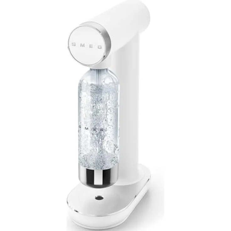 Smeg SKC01WHM Soda Maker, 800 ml, manuelle Karbonisierung, rutschfeste Füße, platzsparendes Design, Mattweiß – Bild 1