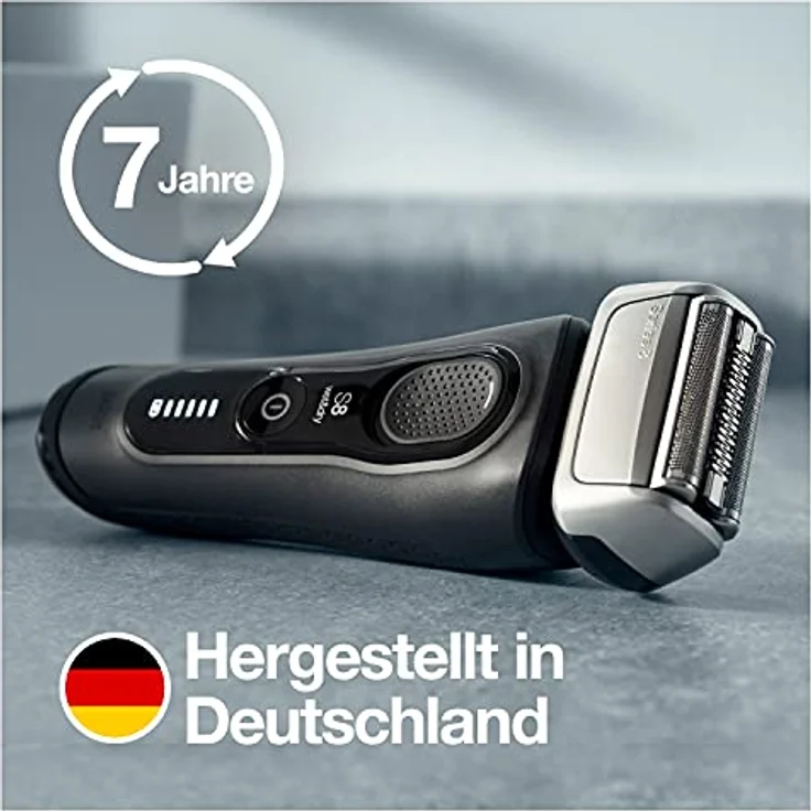 Braun Series 8 Rasierer Herren mit 3+1 Scherkopf, Elektrorasierer & Trimmer für Präzision, Sonic-Technologie & 40°-Kopf mit Konturenanpassung, Wet & Dry, Geschenk Mann, 8410s, schwarz – Bild 4