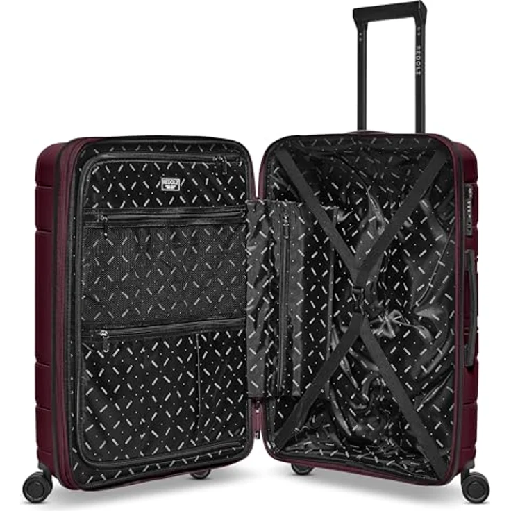 REDOLZ Hartschalen Check-in Koffer M Trolley 46 x 28 x 66 cm, leichtes Polypropylen, Dehnfalte, 80 Liter, 4-Rollen & TSA (Essentials 11) – Bild 3