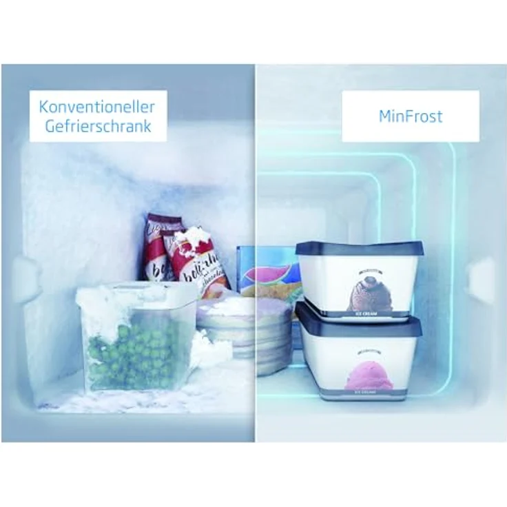 Beko B3RCSO255XB Kühl-Gefrier-Kombination, freistehend, Edelstahl, 250 l Gesamtinhalt, Energieeffizienzklasse D, 39 dB(A) Geräuschpegel – Bild 2