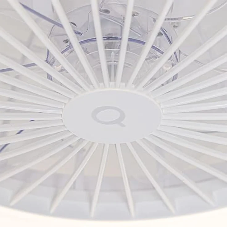 QAZQA Deckenventilator Emily, 47 cm, weiß, inkl. LED dimmbar mit Fernbedienung – Bild 6