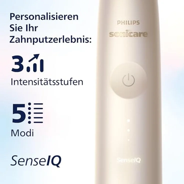 Philips Sonicare DiamondClean 9900 Prestige, elektrische Zahnbürste mit SenseIQ Technologie, 5 Putzmodi, 3 Intensitätsstufen, Reiseladeetui, champagner, Modell HX9992/44 – Bild 3