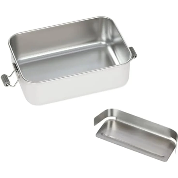 LÄSSIG Bold Lunchbox aus Edelstahl, spülmaschinenfest, blau/lila, 17 x 12,5 x 6 cm – Bild 3