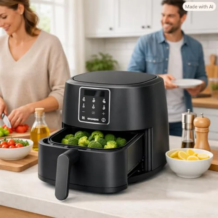 Grundig Heißluftfritteuse GMS9049, kompakte Fritteuse mit Heißluft-Technologie und vielseitigen Kochmöglichkeiten – Bild 2
