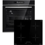 KKT KOLBE Backofen und Induktionskochfeld SET8017IH859RL, eingebaut, 7000W Leistung, SensorTouch Bedienung, katalytische Reinigung, Dampf-Clean, Auftaustufe