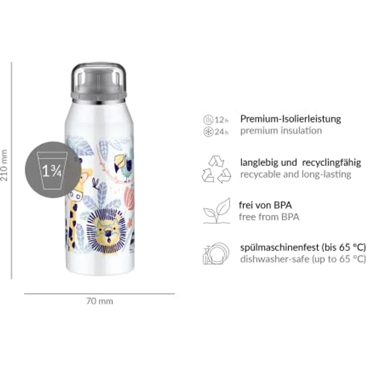 alfi isoBottle Isolier-Trinkflasche, Edelstahl, Weiß, 350ml – Bild 7