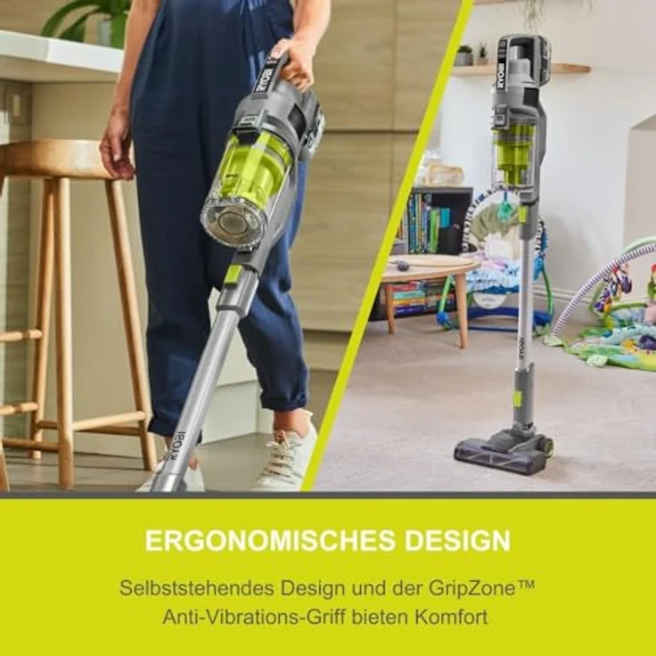 Ryobi RSVS18-0 5133006506, Akku-Bodenhandsauger, Anthrazit, leistungsstarker Motor und Dual-Zyklonen-System – Bild 3