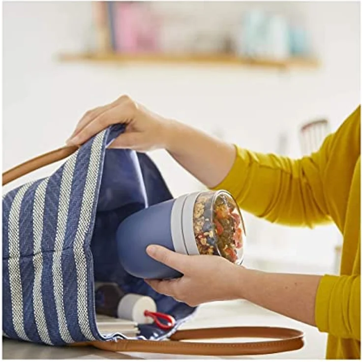 Mepal Lunchbox Lunchpot Mini Ellipse Mixed, Vivid Lilac & Green, 300 & 420 ml, Polypropylen (PP), PCTG, praktischer Reisebecher, Joghurtbecher To Go, spülmaschinengeeignet – Bild 5