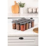 Hermia Concept BNMPOLYAS12-12 Vorratsdosen Set (12-teilig), anthrazit, BPA-frei, 10 x 10 x 16,5 cm, spülmaschinenfest