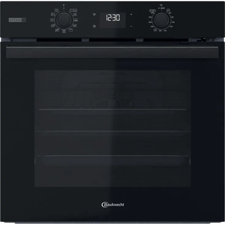 Bauknecht BBA2S85PU1K Einbaubackofen groß mit Dampfgaren, AutoClean, Farbe Schwarz, Versandkostenfrei