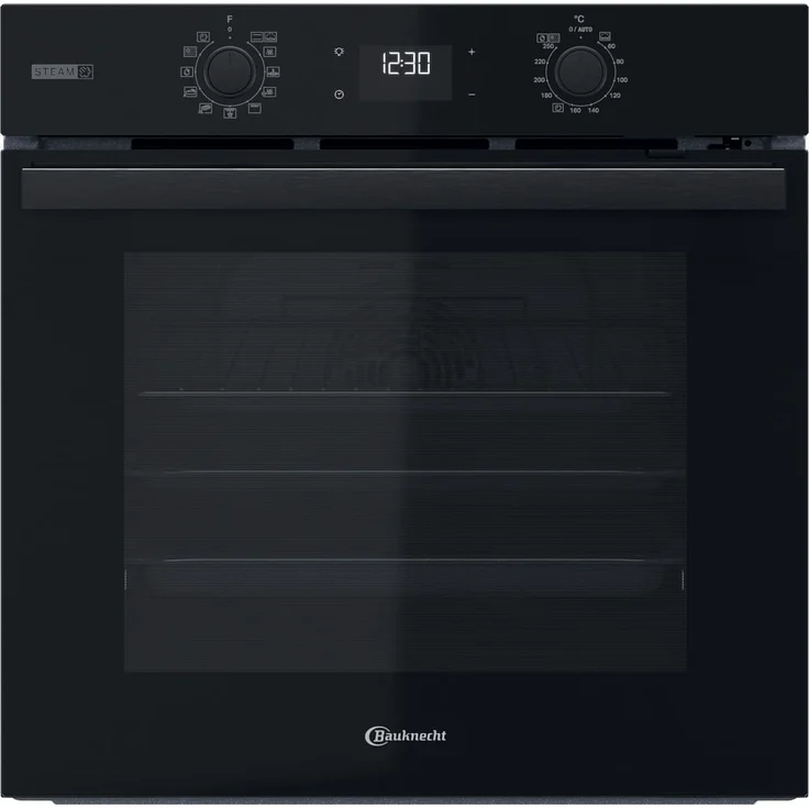 Bauknecht BBA2S85PU1K Einbaubackofen groß mit Dampfgaren, AutoClean, Farbe Schwarz, Versandkostenfrei