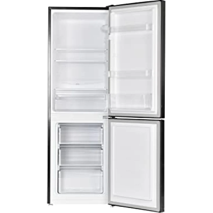 respekta Stand Kühl-Gefrier-Kombination / 109 L Kühlanteil / 48 L Gefrieranteil/mit regelbarem Thermostat und Eiswürfelbereiter / KG144S-37 / (H) 144 x (B) 47,4 x (T) 49,5 cm / 39 dB/Schwarz – Bild 2