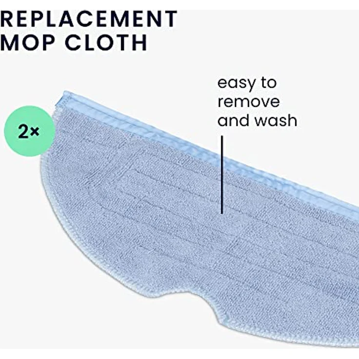 kwmobile 2x Wischtücher kompatibel mit Roborock S7 / S7+ / T7S / S7 Max / T7S Plus / G10 - Ersatz Wischtuch Set - Zubehör für Saugroboter - wiederverwendbar – Bild 3